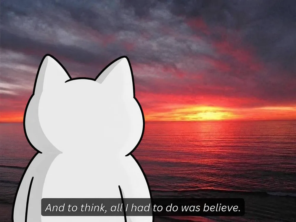 ronyn watching the sun go down over the ocean